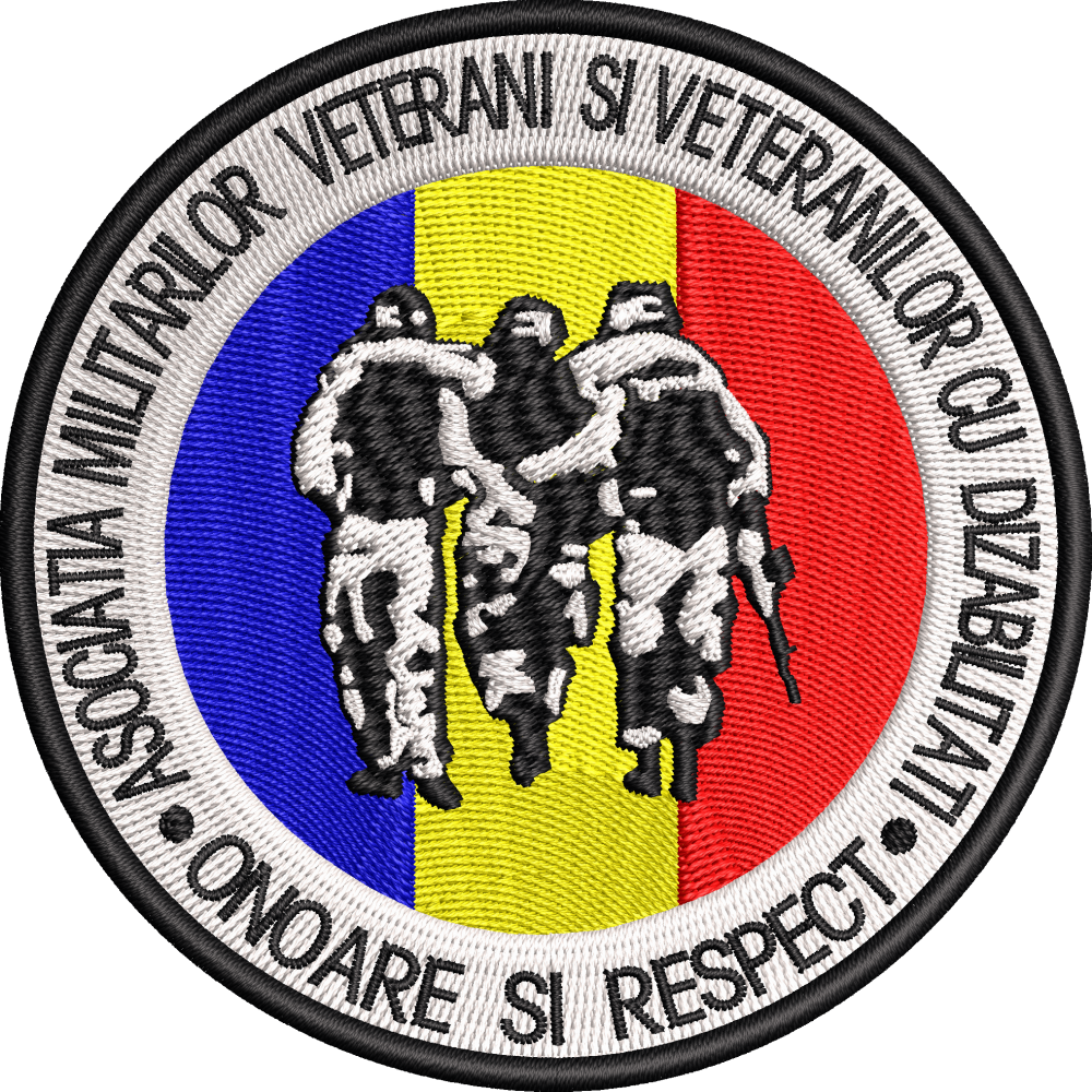 EMBLEMA ASOCIATIA MILITARILOR VETERANI SI VETERANILOR CU DIZABILITATI